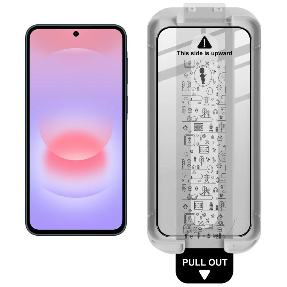 IMAK For Samsung Galaxy A37 5G Tempered Glass Full Screen Protector Full Glue Film with Dust-free Installation Tool - Black - 2