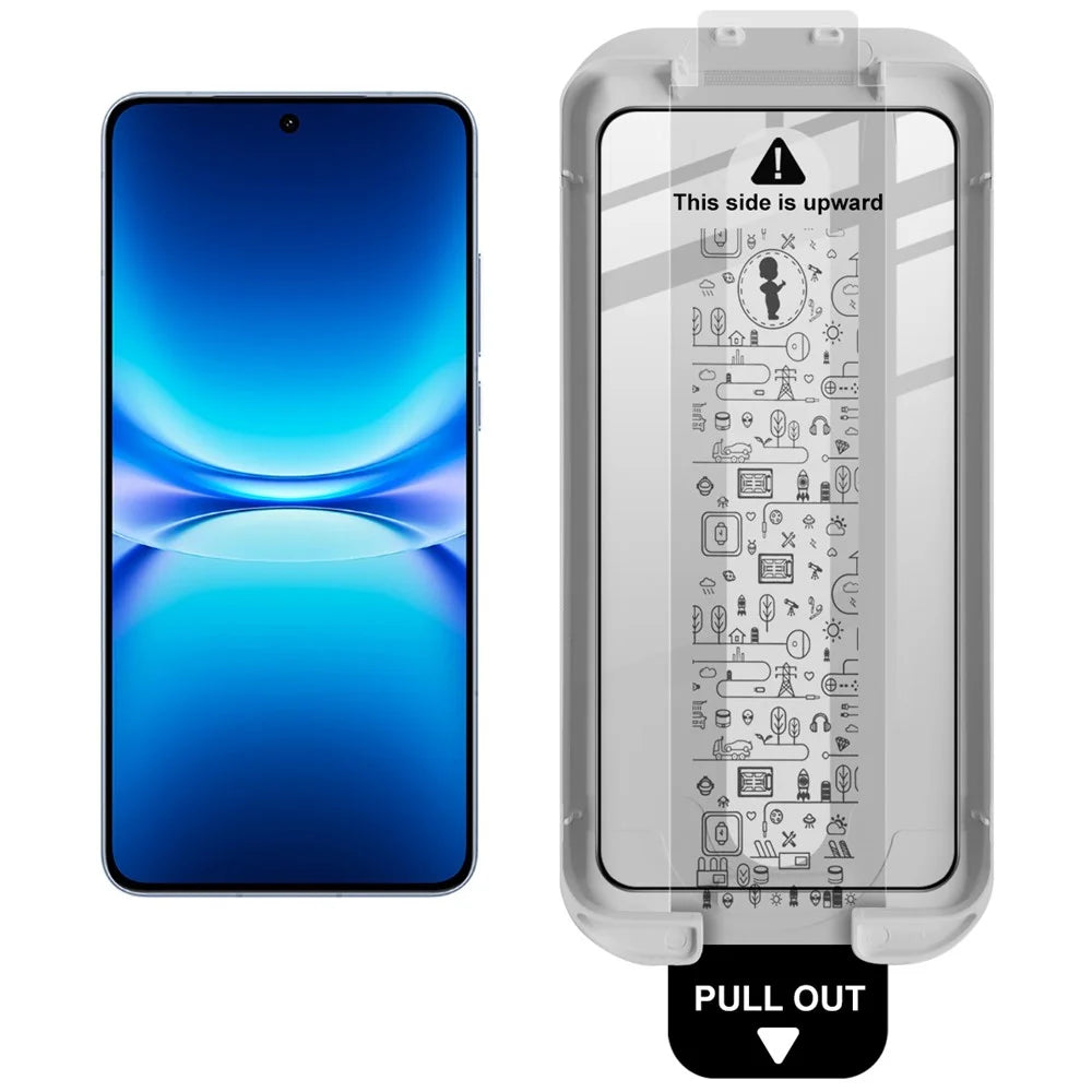 IMAK 3Pcs For vivo iQOO 15T 5G Tempered Glass Full Screen Protector Full Glue Film with Dust-free Installation Tool - Black - 2