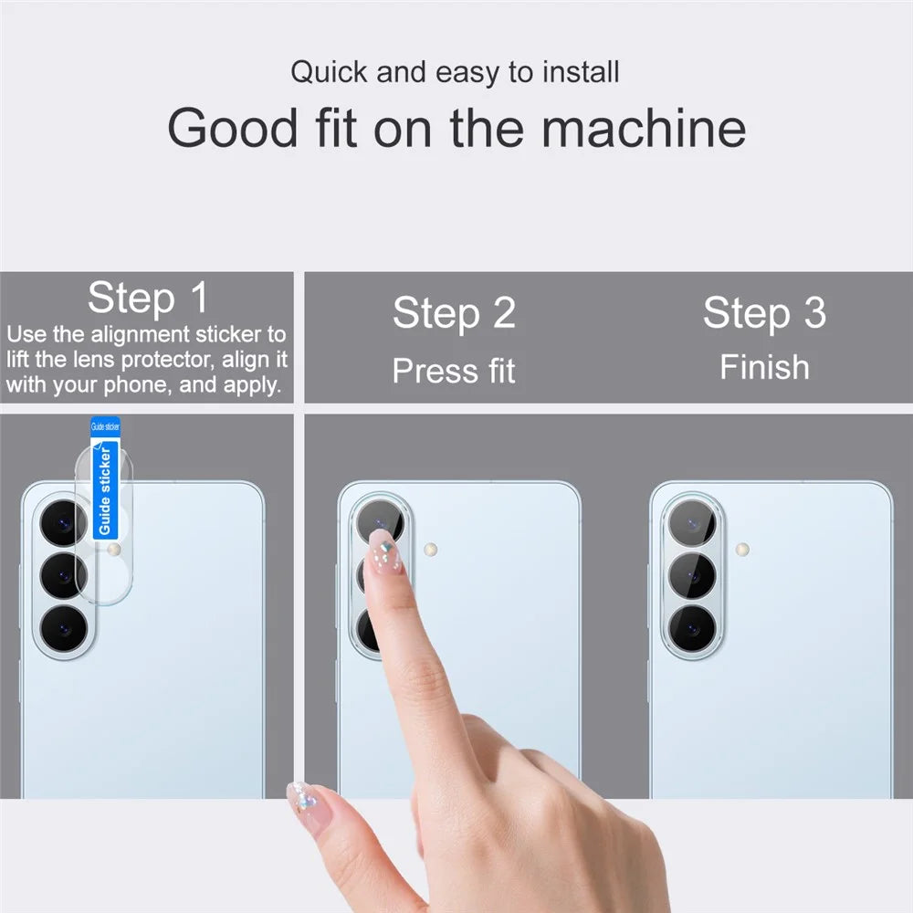 IMAK For Samsung Galaxy S26 FE Camera Lens Protector Slim Tempered Glass Full Coverage Lens Film - Transparent - 4