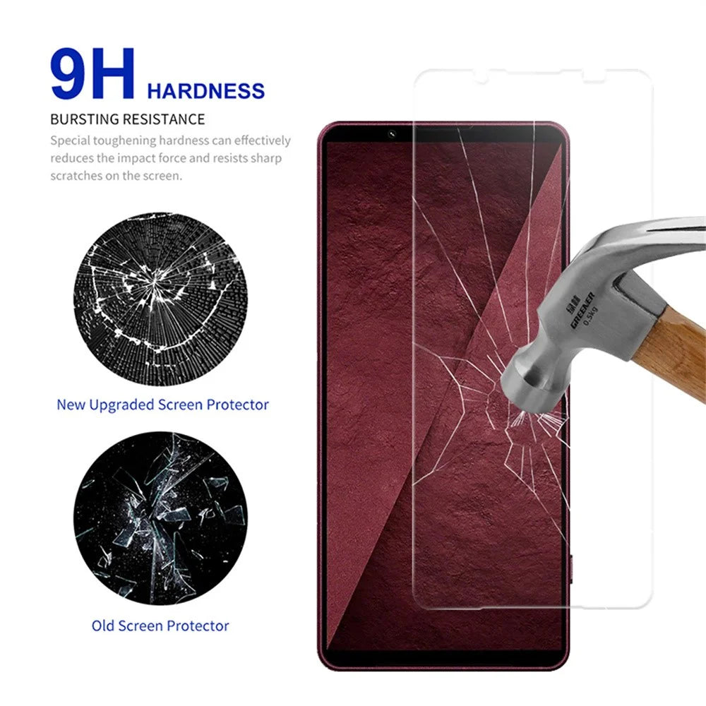RURIHAI 10Pcs For Sony Xperia 1 VIII Screen Protector 0.26mm 2.5D Full Glue High Aluminium Silicon Glass Film (NOT Complete Covering) - 3