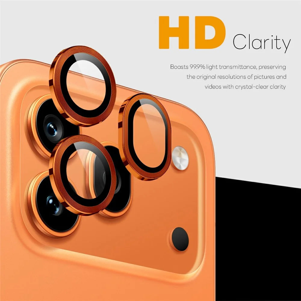 NORTHJO 1 Set For Honor 600 Pro 5G Tempered Glass Camera Lens Film CD Veins Metal Ring Lens Guard (Complete Coverage) - Orange - 2