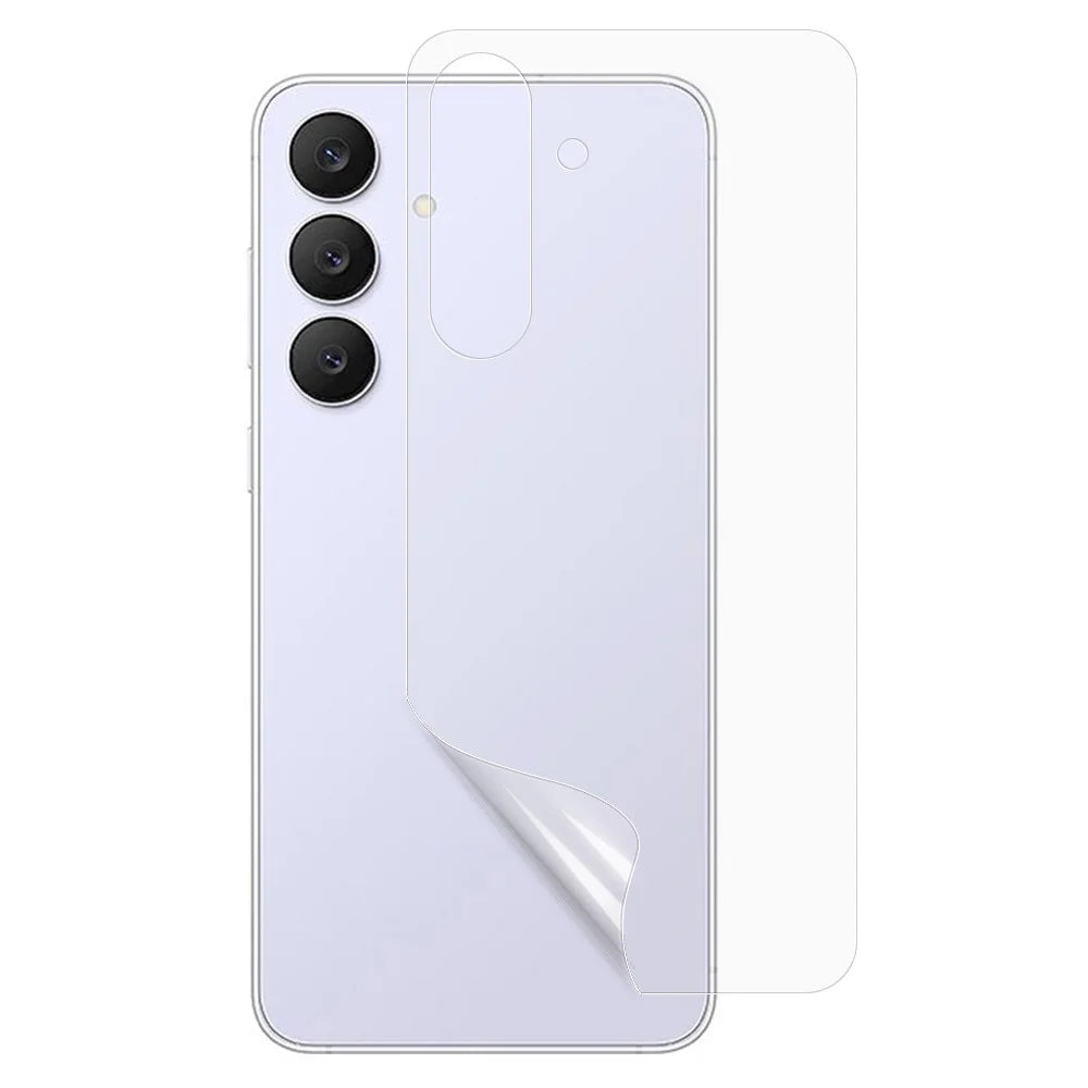 For Samsung Galaxy S25 FE Anti-Scratch Phone Back Protector Ultra Clear PET Back Cover Film, NOT Complete Covering - Transparent - 1