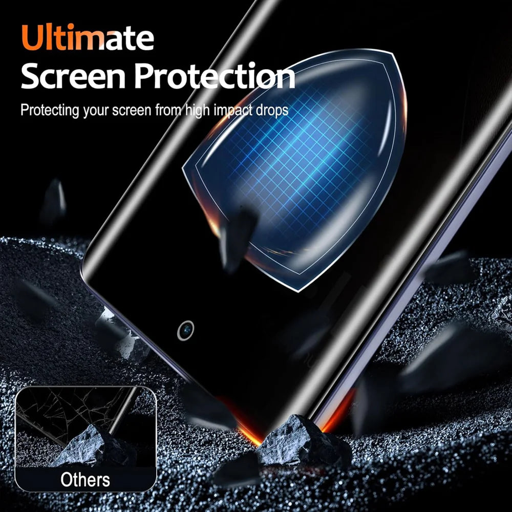 For Motorola Edge 50 Fusion 5G 25Pcs Anti-spy Screen Protector Silk Printing High Aluminium-silicon Glass Full Cover Anti-fingerprint Privacy Film - Black - 3