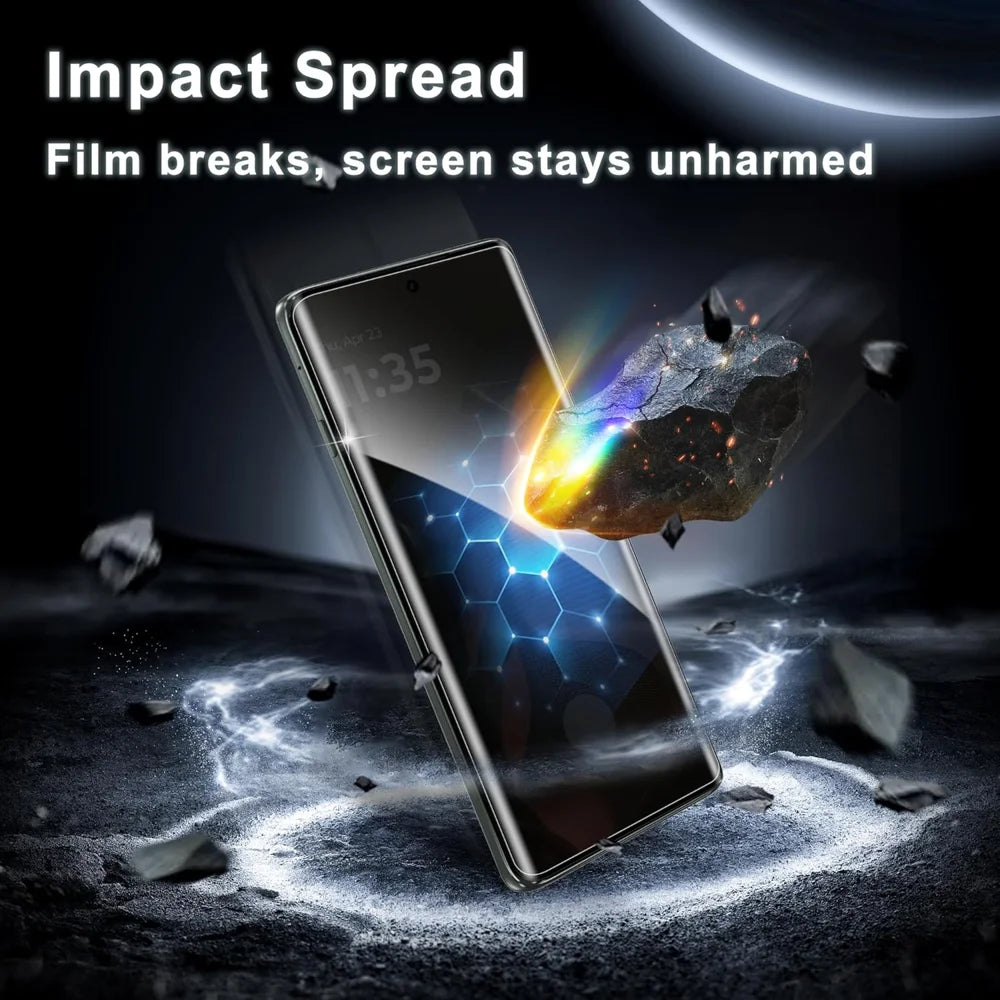For Motorola Edge 50 Fusion 5G 25Pcs Anti-spy Screen Protector Silk Printing High Aluminium-silicon Glass Full Cover Anti-fingerprint Privacy Film - Black - 5