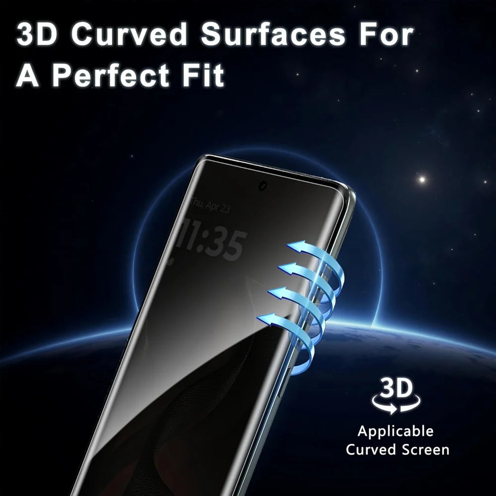 For Motorola Edge 50 Fusion 5G 25Pcs Anti-spy Screen Protector Silk Printing High Aluminium-silicon Glass Full Cover Anti-fingerprint Privacy Film - Black - 6
