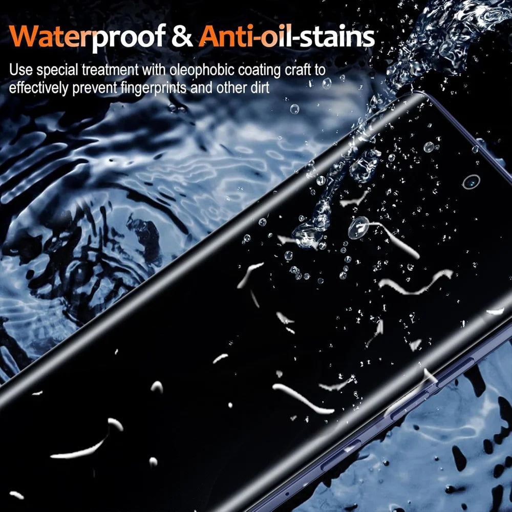 For Motorola Edge 70 Fusion+ 5G / Motorola Edge 70 Fusion 5G 25Pcs Anti-spy Screen Protector Silk Printing High Aluminium-silicon Glass Full Cover Anti-fingerprint Privacy Film - Black - 2