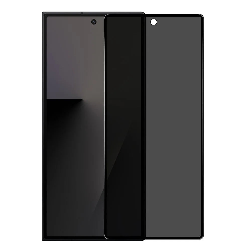 NORTHJO A++ For Samsung Galaxy Z Fold7 5G Screen Protector Privacy Full Glue Silk Printing Anti-Spy High Aluminium-Silicon Glass Film - Black - 3