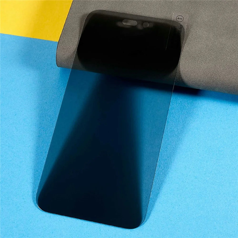 For iPhone 18 Pro Privacy Screen Protector Tempered Glass Anti Peep Film Full Coverage - Black. - 3