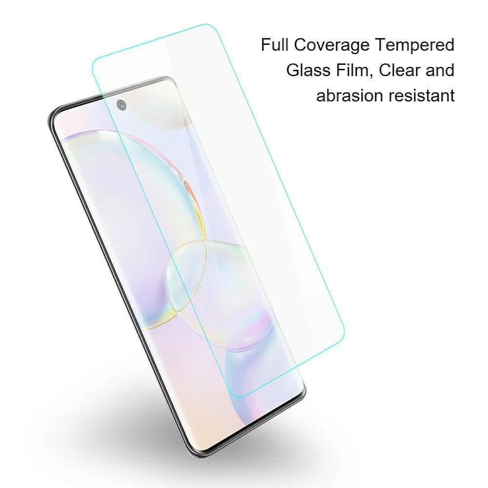 AMORUS for Honor 600 Smart 5G High Aluminum-silicon Glass Film 2.5D Arc Edge Screen Protector, NOT Complete Covering - Transparent - 3