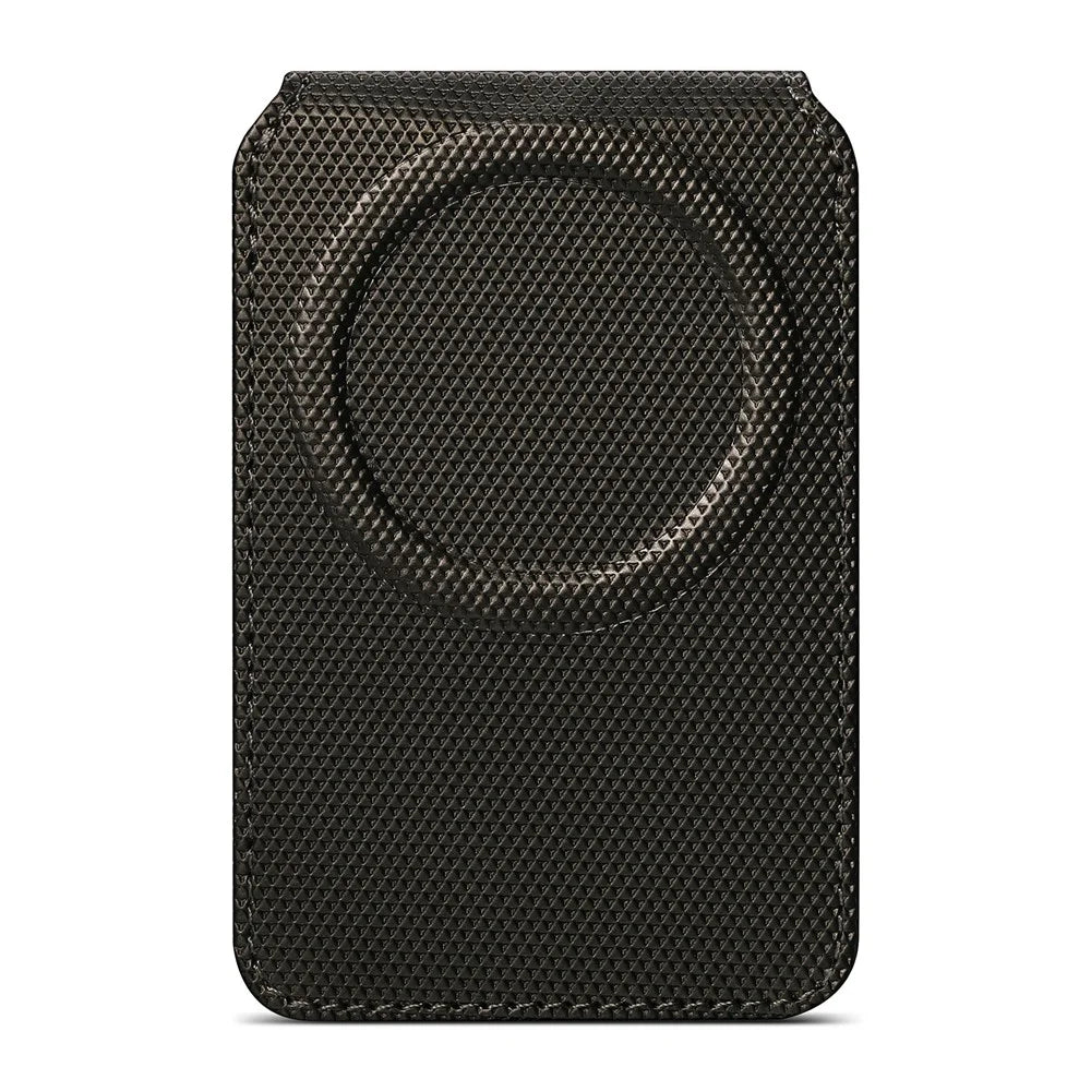 SUTENI S6 Magnetic Card Holder RFID Blocking PU Leather Phone Stand Wallet with Built-in Pivot - Grey - 2