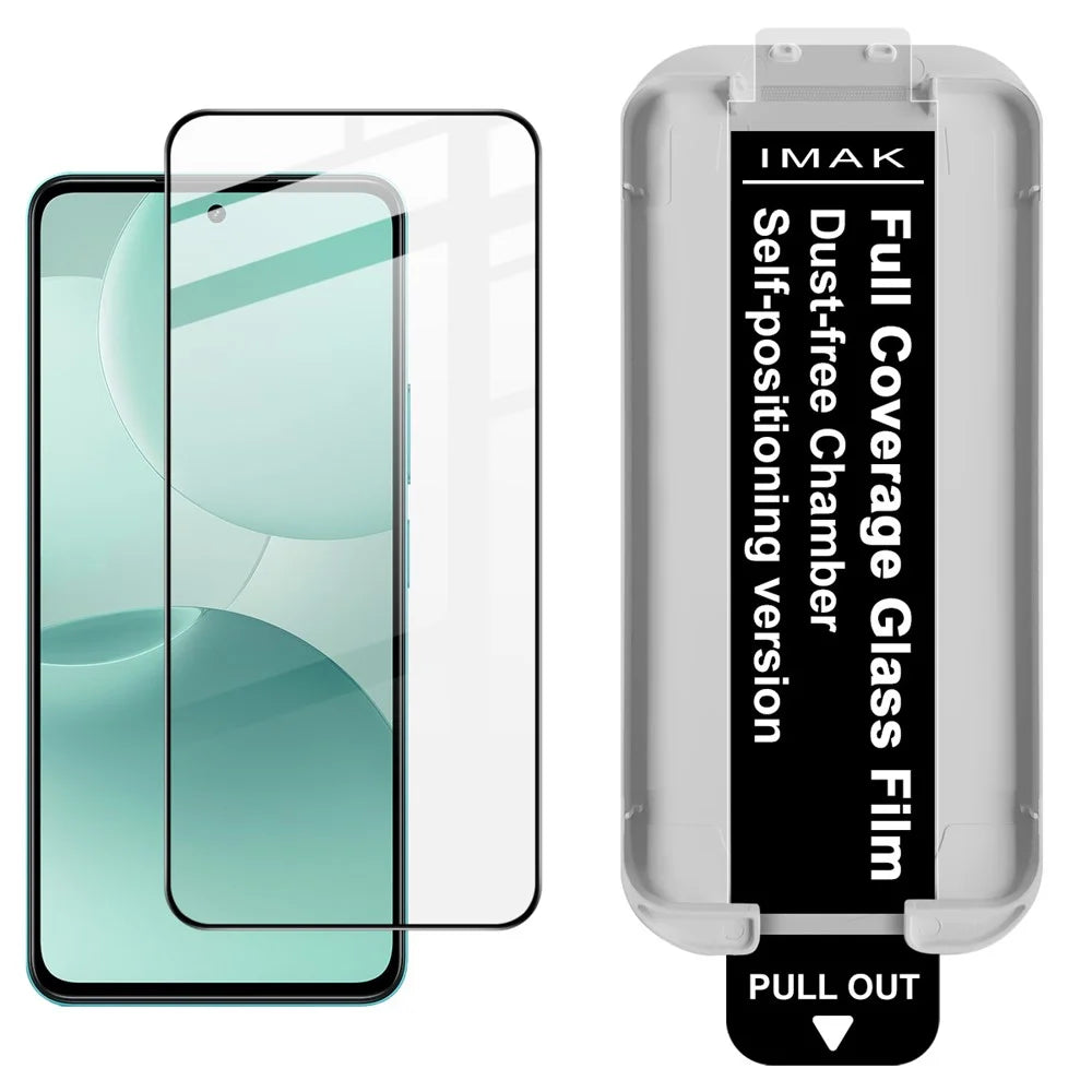 IMAK 3Pcs For OnePlus Nord CE6 Lite 5G  /  Realme P4x 5G Tempered Glass Full Screen Protector Full Glue Film with Dust-free Installation Tool - Black - 3