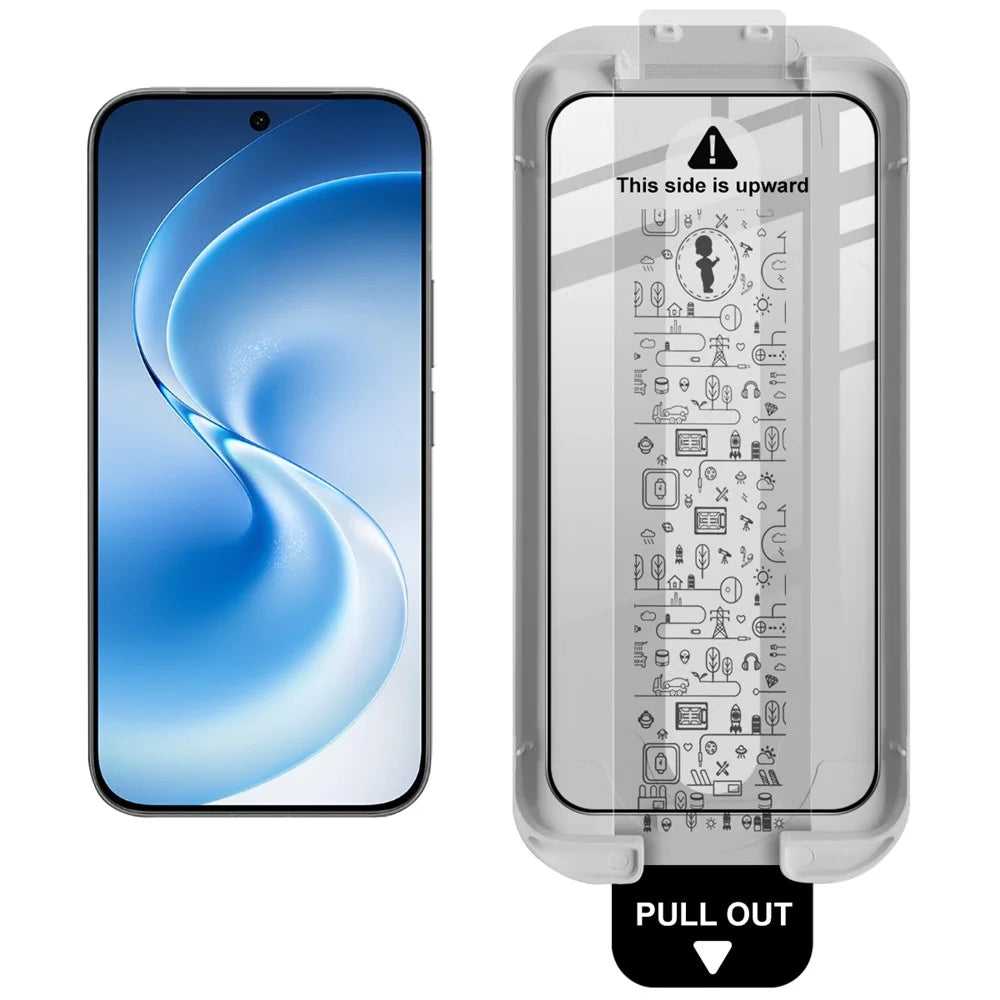 IMAK 3Pcs For vivo S60 5G  /  S60 Vitality Tempered Glass Full Screen Protector Full Glue Film with Dust-free Installation Tool - Black - 2