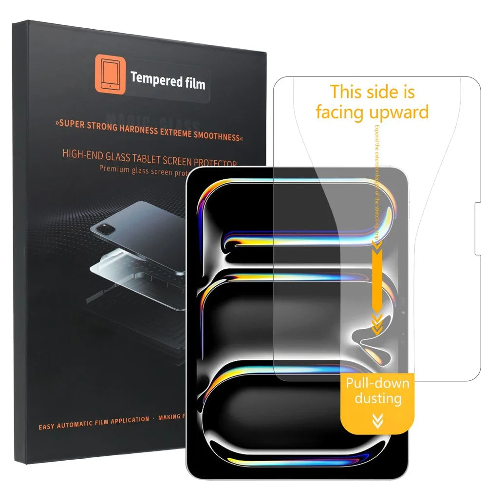 For iPad Pro 13 (2024)  /  (2025) HD Clear Full Screen Protector Tempered Glass Flim with Dust-free Installation Tool - Transparent - 1