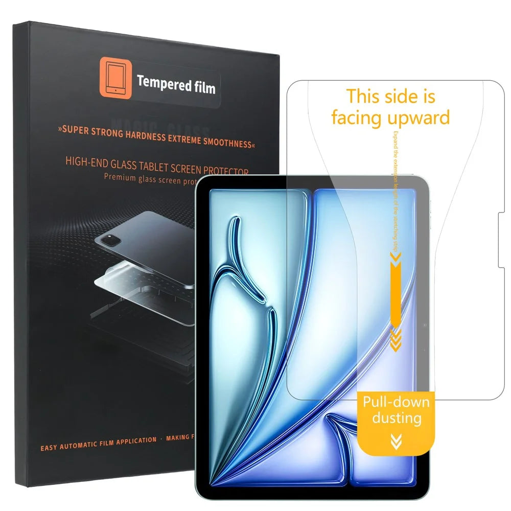 For iPad Air 13 (2026)  /  (2025)  /  (2024) HD Clear Full Screen Protector Tempered Glass Flim with Dust-free Installation Tool - Transparent - 1