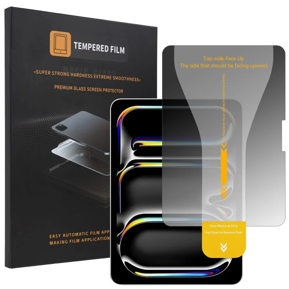 For iPad Pro 13 (2025) / (2024) 26° Anti-Spy Full Screen Protector Tempered Glass Film with Dust-free Installation Tool - Black - 1
