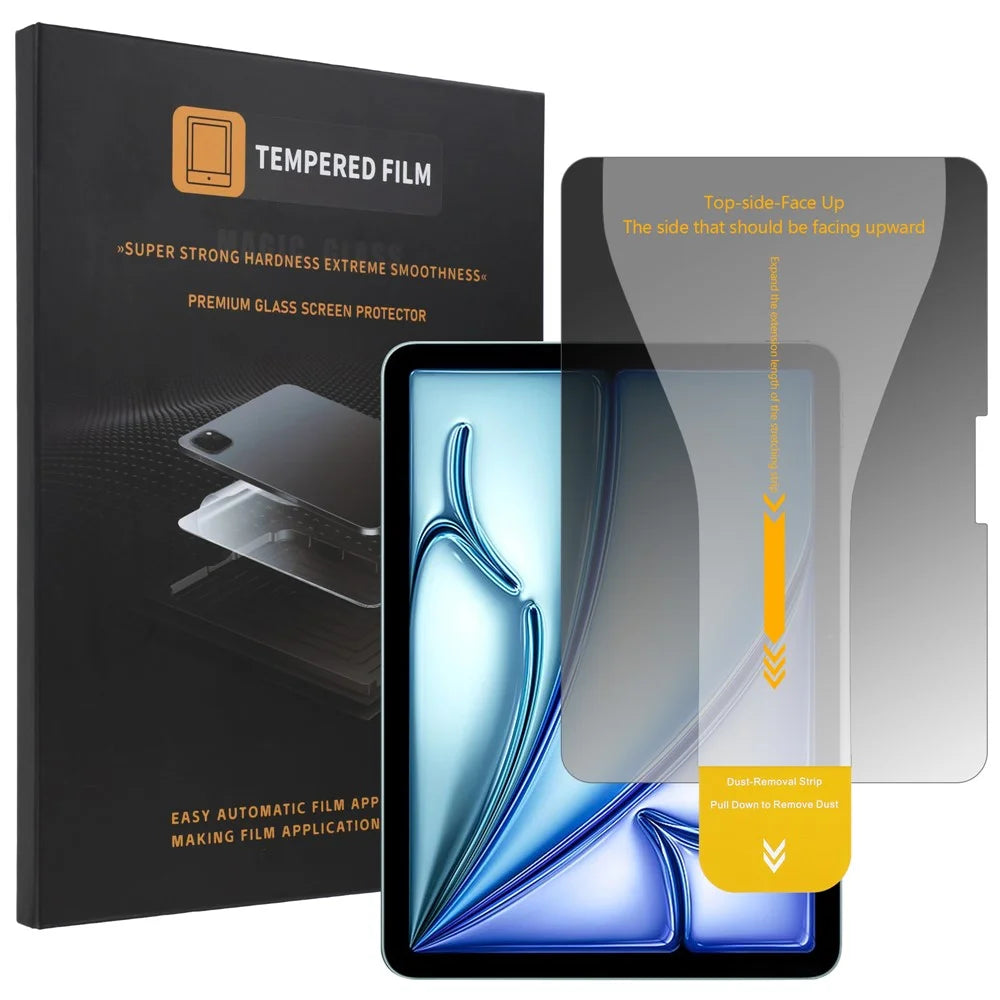 For iPad Air 13 (2026)  /  (2025)  /  (2024) 26° Anti-Spy Full Screen Protector Tempered Glass Film with Dust-free Installation Tool - Black - 1