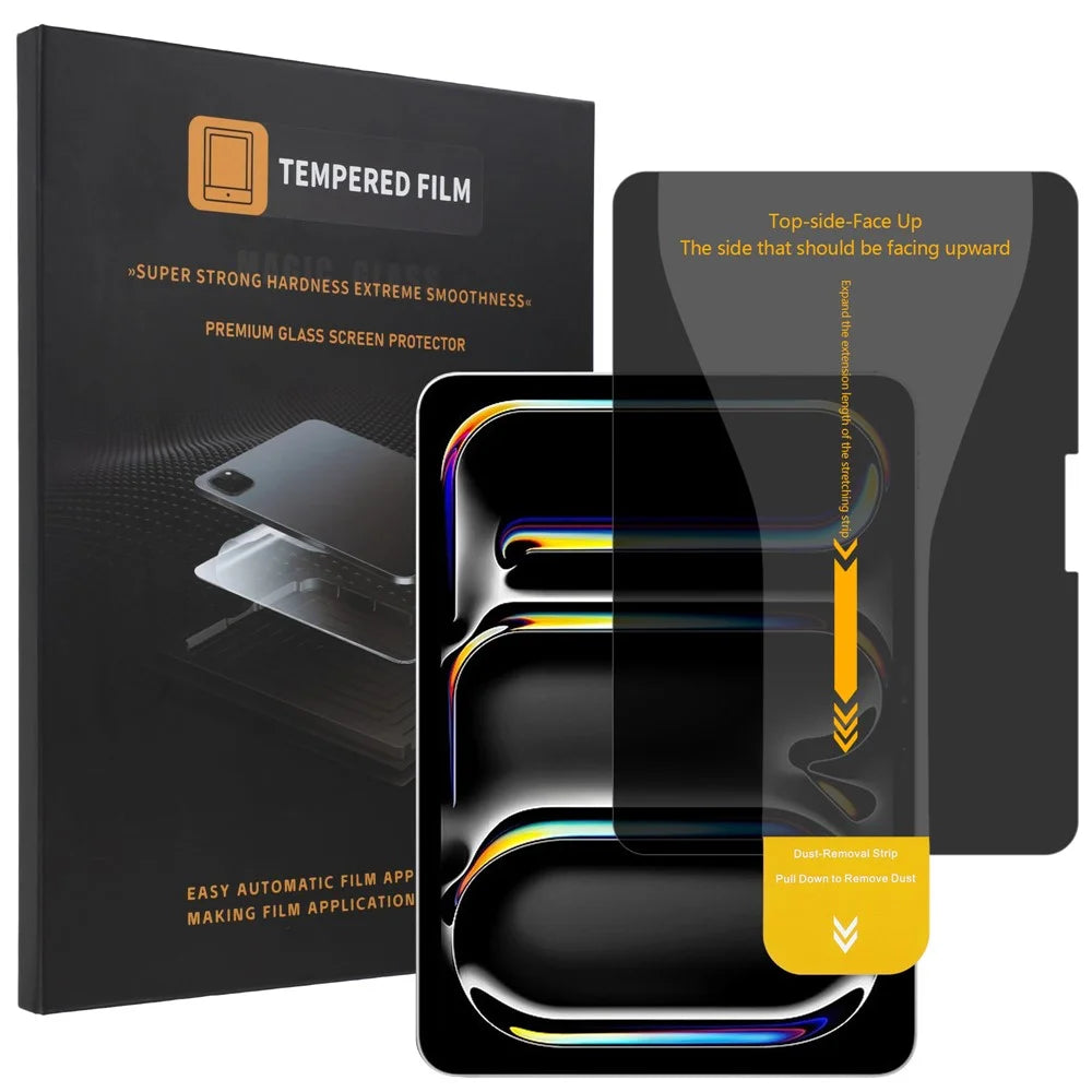 For iPad Pro 13 (2025) / (2024) Privacy Full Screen Protector Anti-Spy Tempered Glass Flim with Dust-free Installation Tool - Black - 1
