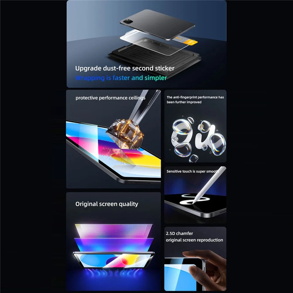 For iPad Air 13 (2026)  /  (2025)  /  (2024) Privacy Full Screen Protector Anti-Spy Tempered Glass Flim with Dust-free Installation Tool - Black - 3