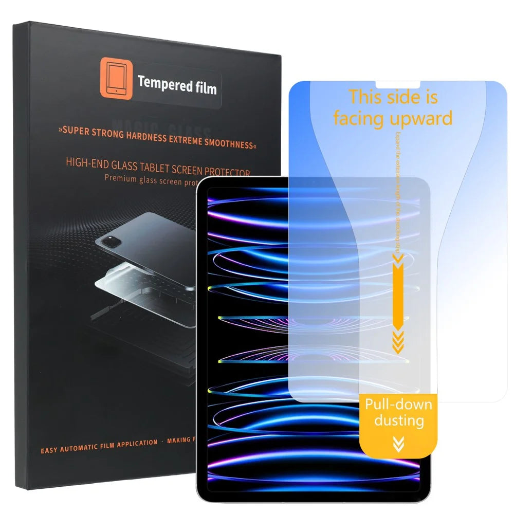 For iPad Pro 12.9 (2018)  /  (2020)  /  (2021)  /  (2022) Anti Blue Ray Full Screen Protector Tempered Glass Film with Dust-free Installation Tool - Transparent - 1