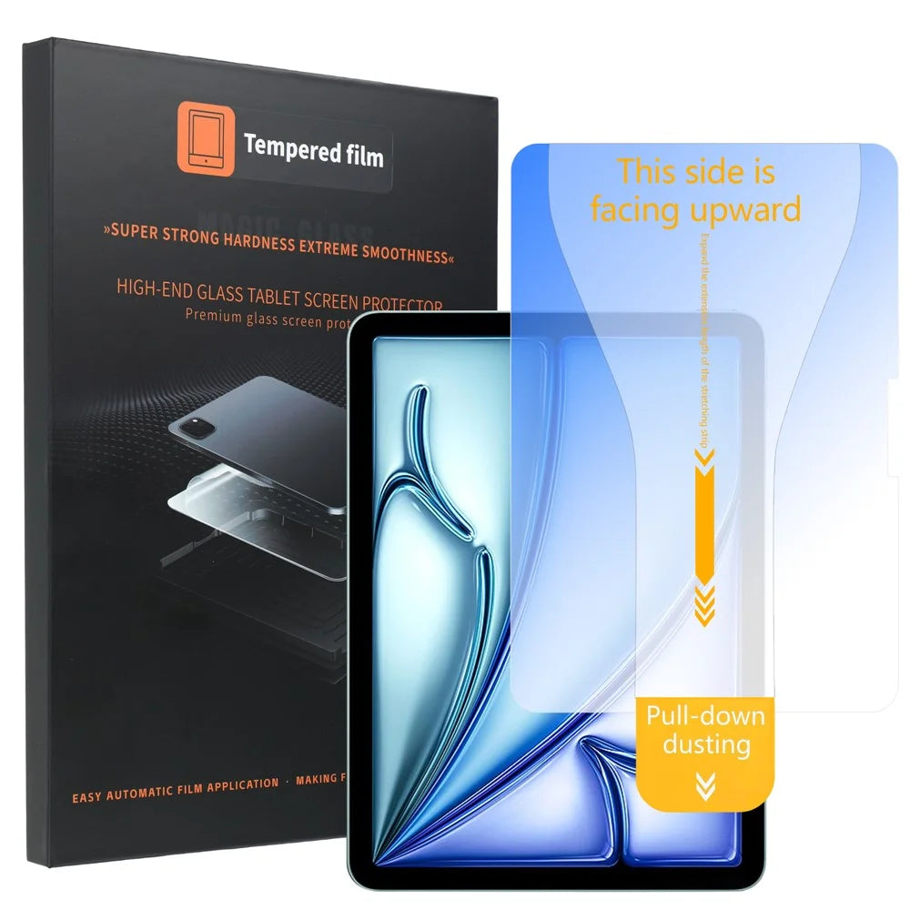 For iPad Air 13 (2026)  /  (2025)  /  (2024) Anti Blue Ray Full Screen Protector Tempered Glass Film with Dust-free Installation Tool - Transparent - 1