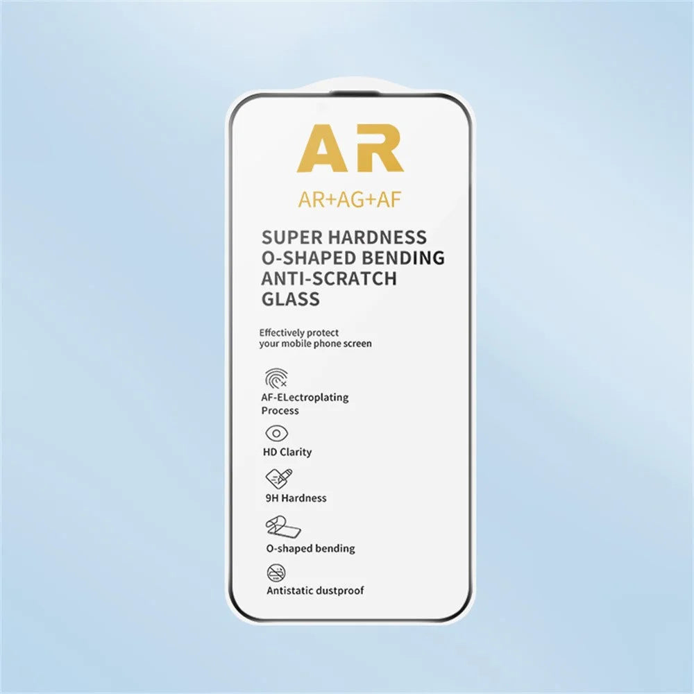 RURIHAI For iPhone 13 Pro Max  /  14 Plus Full Screen Protector AR Anti-Reflective HD Clear Tempered Glass Flim - Transparent - 7