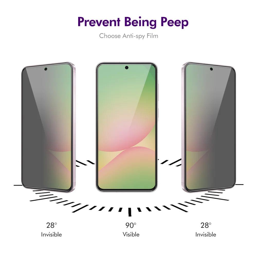HAT PRINCE for Samsung Galaxy S26+ Privacy Screen Protector ENKAY Hat-Prince Full Glue Full Coverage 28-degree Anti-Spy Tempered Glass - Black - 3
