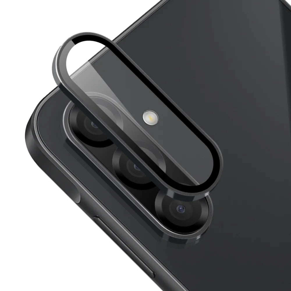 HAT PRINCE for Samsung Galaxy S26 FE ENKAY  Camera Lens Protector Metal Ring Lens Film - Black - 1