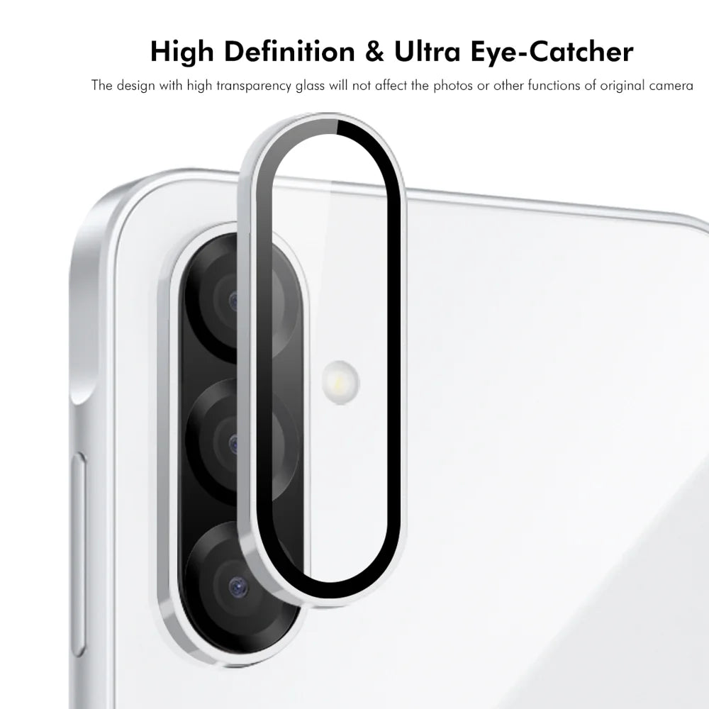 HAT PRINCE for Samsung Galaxy S26 FE ENKAY  Camera Lens Protector Metal Ring Lens Film - Black - 2