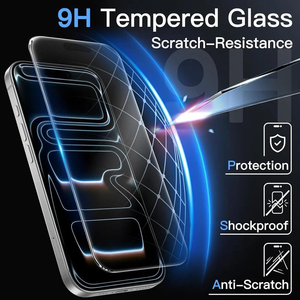 For iPhone 13 Screen Protector Anti-Glare Matte Anti-Fingerprint Tempered Glass Film - Transparent - 2