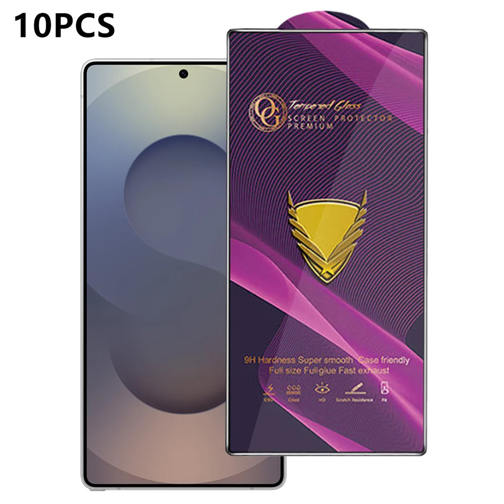 For Samsung Galaxy S25 Ultra 10Pcs Screen Protector Full Cover Anti-Static Clear High Aluminium-silicon Glass Film - Transparent - 1