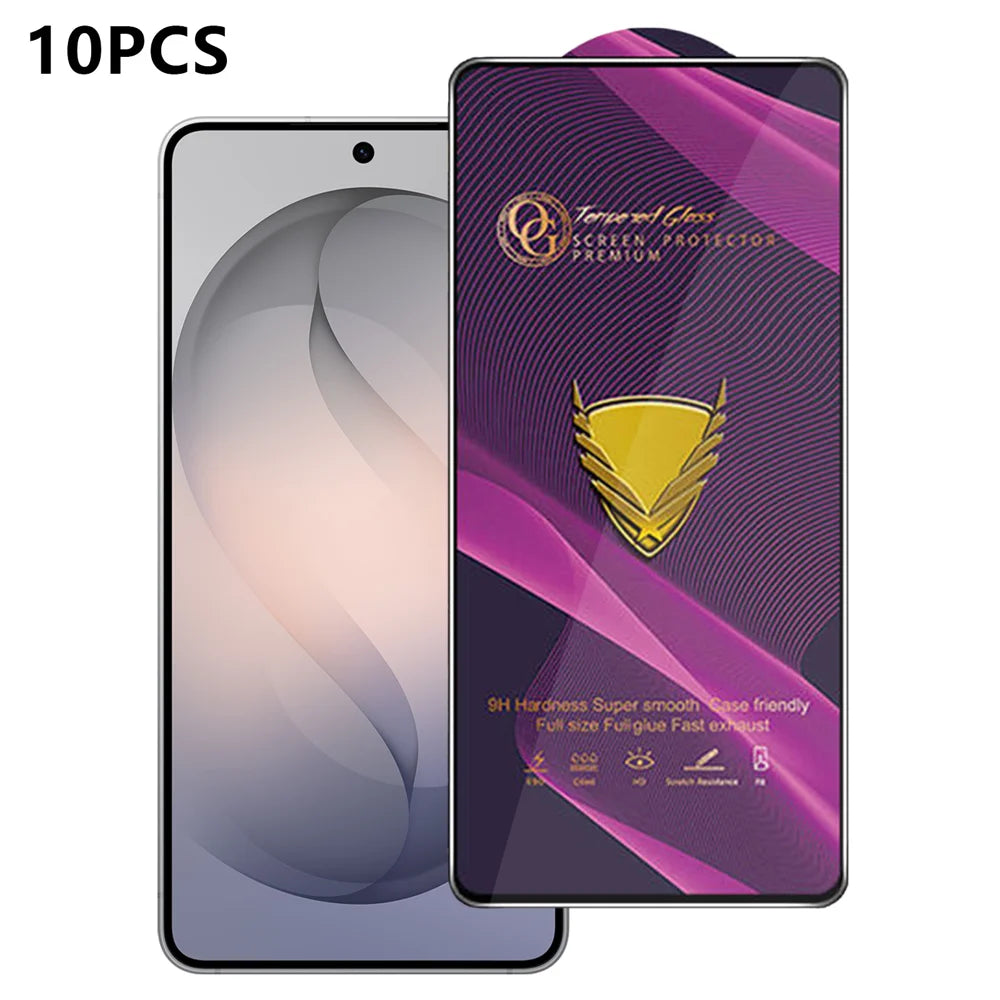 For Samsung Galaxy S26 10Pcs Screen Protector Full Cover Anti-Static Clear High Aluminium-silicon Glass Film - Transparent - 1