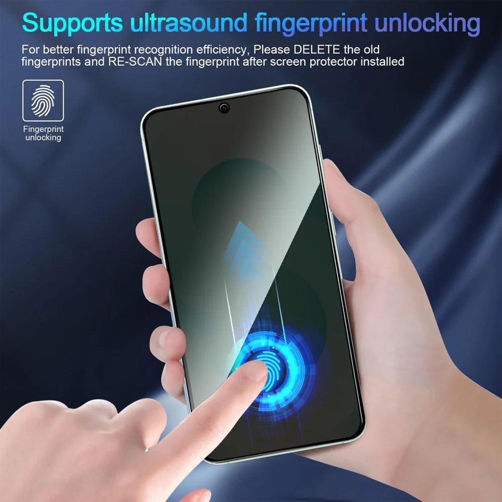 For Samsung Galaxy M47 5G Anti Spy Privacy Full Screen Protector Black Edge High Aluminium-silicon Glass Film - Black - 3
