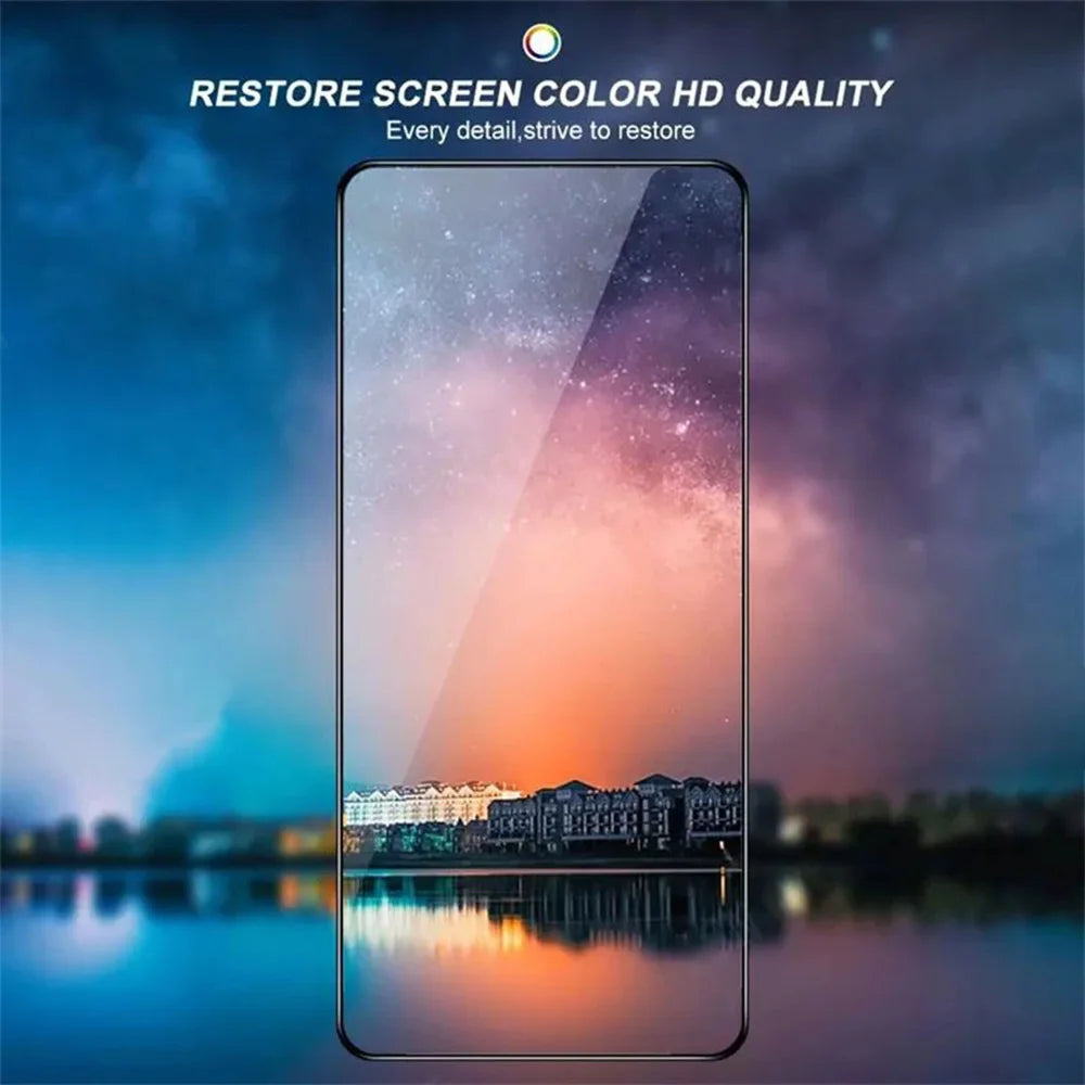 For Oppo Reno16 F 5G HD Full Screen Protector Silk Printing Black Edge High Aluminium-silicon Glass Film - Transparent - 5