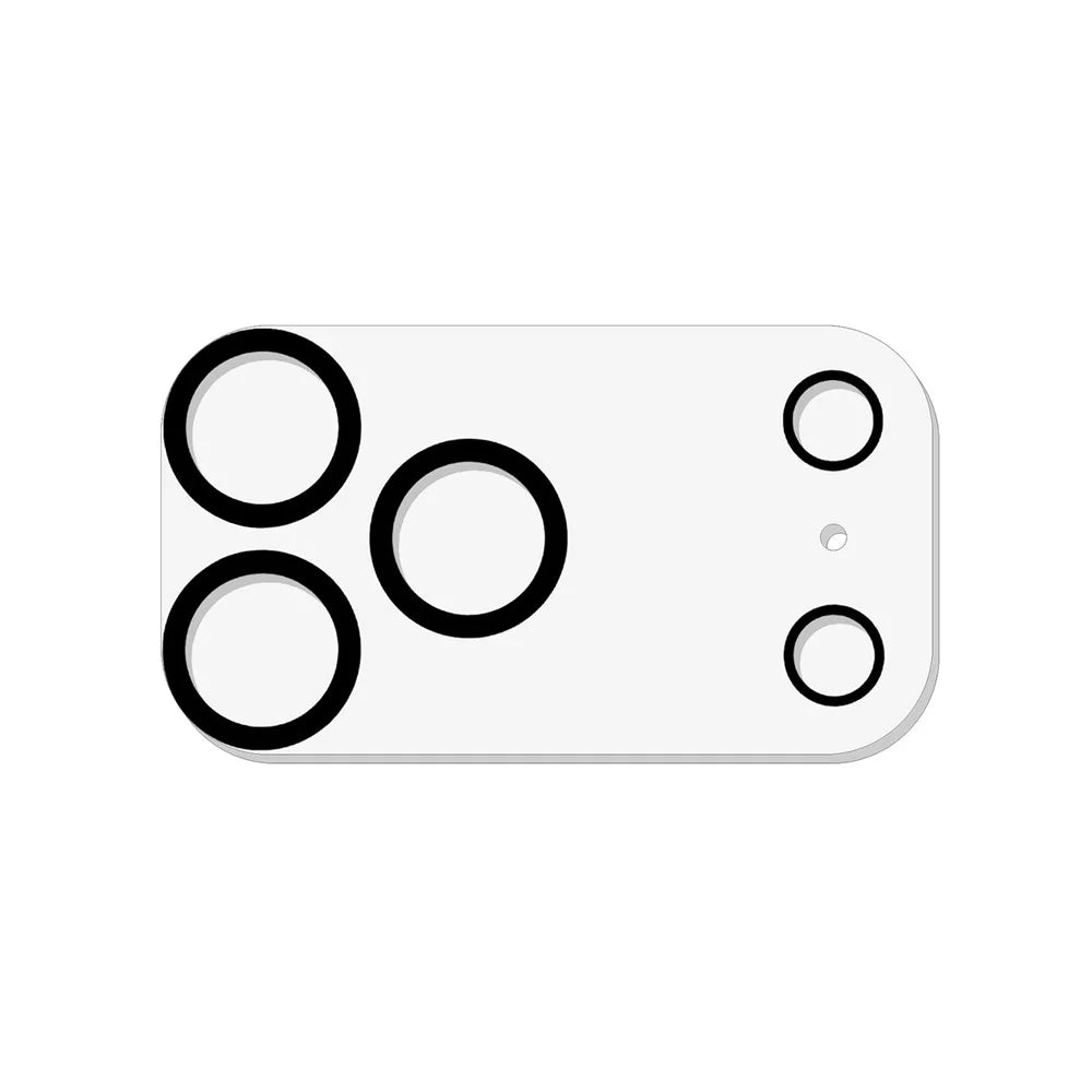 For iPhone 18 Pro Camera Lens Protector Built-In Black Circles Tempered Glass Lens Film - Transparent - 2