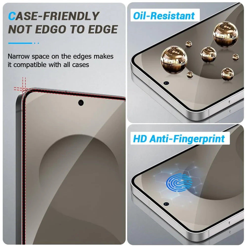 For Samsung Galaxy A18 5G / Galaxy A18 4G HD Full Screen Protector Silk Printing Black Edge High Aluminium-silicon Glass Film - Transparent - 2