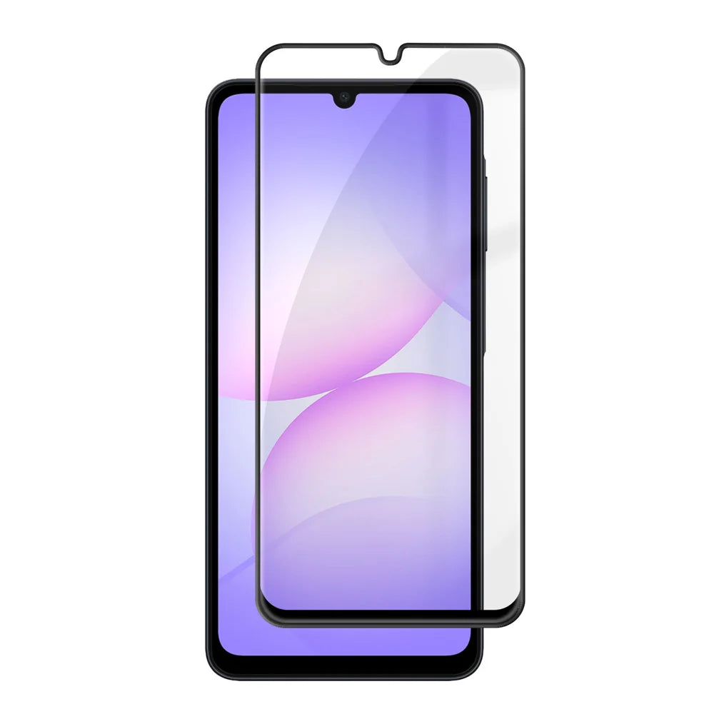 For Samsung Galaxy A08 4G / Galaxy A08 5G HD Full Screen Protector Silk Printing Black Edge High Aluminium-silicon Glass Film - Transparent - 1