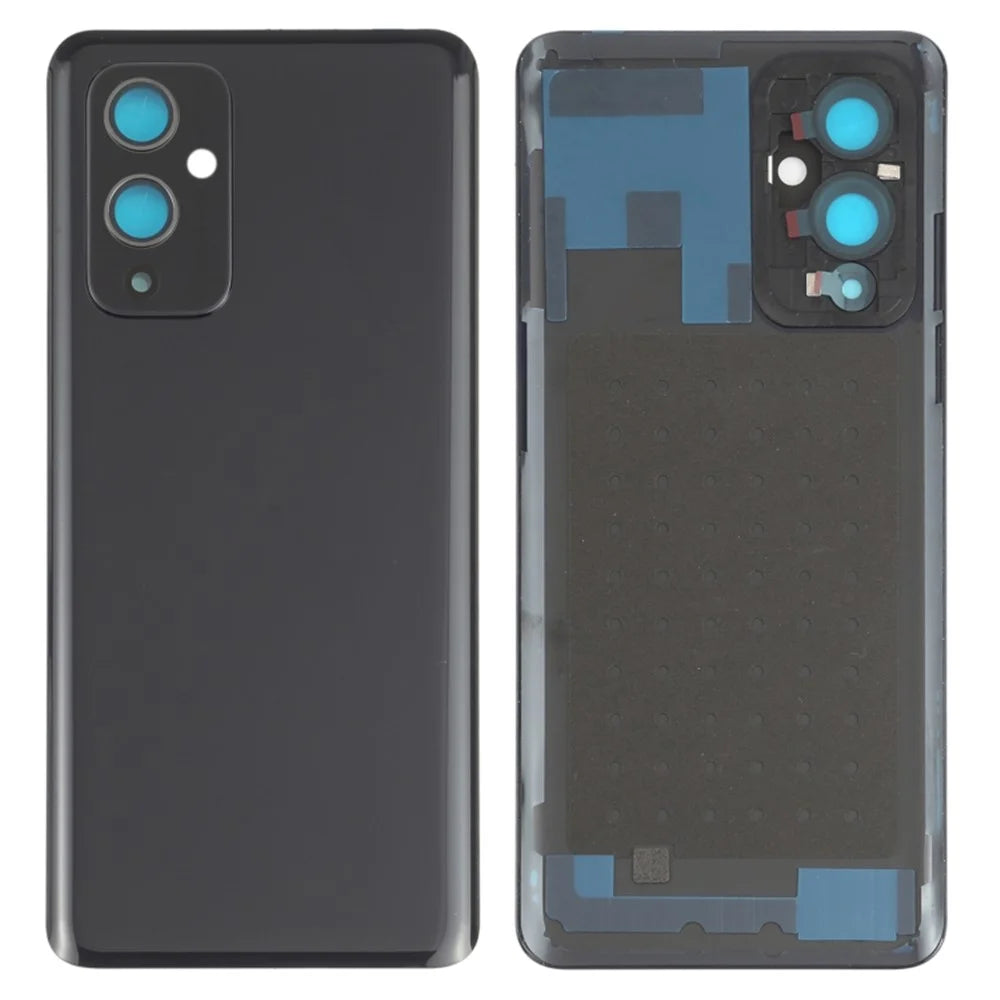 For OnePlus 9 (EU  /  US Version) OEM Battery Housing with Adhesive Sticker + Camera Lens Cover - Black - 1