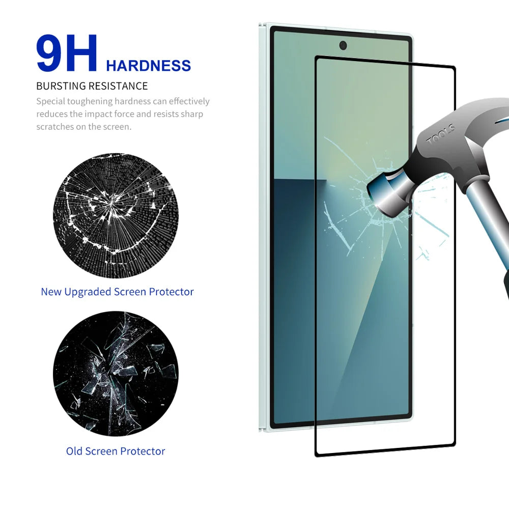 HAT PRINCE for Samsung Galaxy Z Fold8 Ultra ENKAY  5Pcs Screen Protector 0.26mm Silk Printing High Aluminium-Silicon Glass Film - Transparent - 3