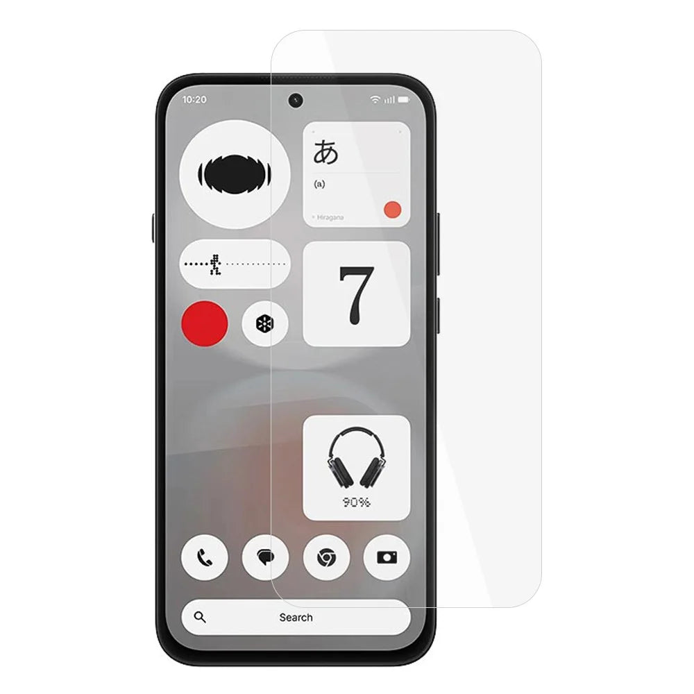 For Nothing Phone (4b) Screen Protector 2.5D High Aluminium-Silicon Glass Film Electroplated Coating (Not Complete Covering) - Transparent - 1