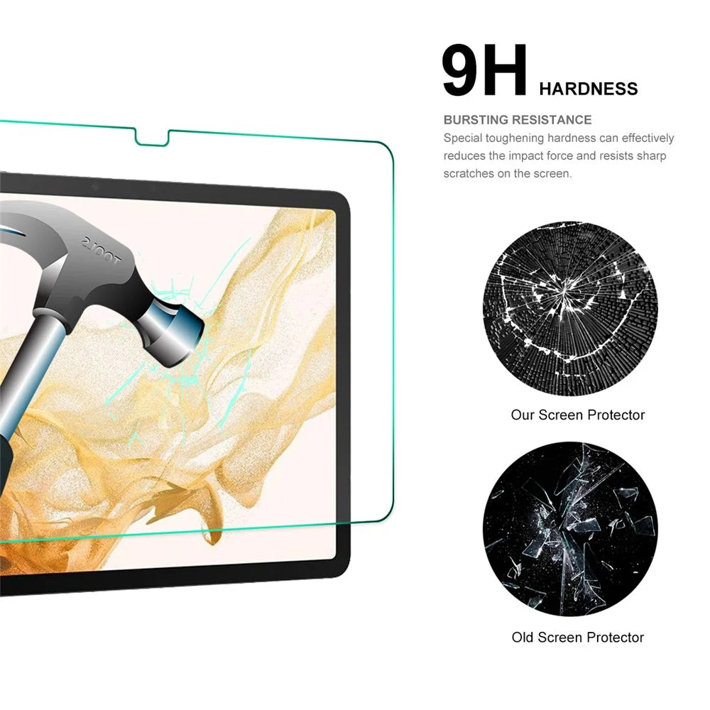 ENKAY HAT PRINCE For Samsung Galaxy Tab S9+ / S8+ / S7 FE Tempered Glass 0.33mm 9H 2.5D Arc Edge Screen Protector Anti-explosion HD Clear Film - 4