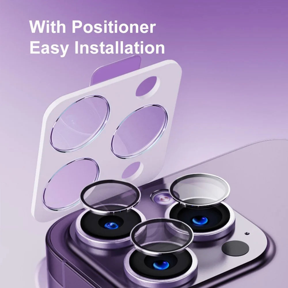 ENKAY HAT PRINCE For iPhone 13 Pro / 13 Pro Max Camera Lens Protector Tempered Glass Silk Printing Lens Film with Installation Tool - 2
