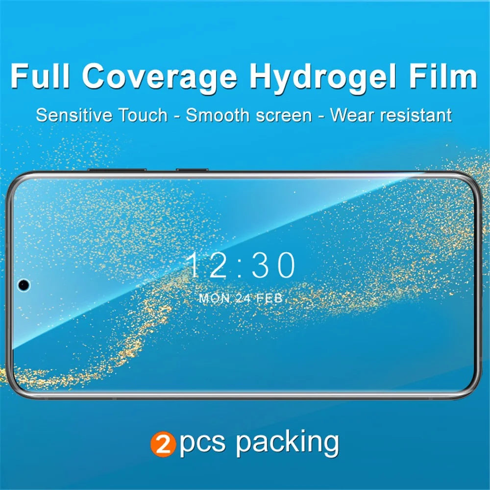 IMAK 2Pcs / Set Hydrogel Film III for Samsung Galaxy S22 5G / S23 Anti-Scratch TPU Film HD Clear Full Screen Protector - 2