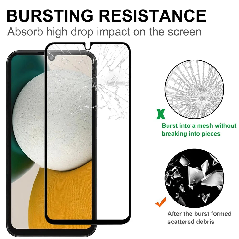 Sensitive Touch Screen Protector for Samsung Galaxy A34 5G , HD Clear Black Edge Full Glue Tempered Glass Film - 4