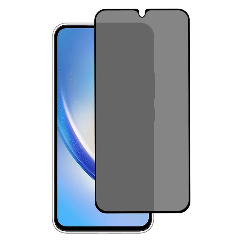 For Samsung Galaxy A34 5G Silk Printing Anti-spy Full Screen Protector High Aluminium-silicon Glass Full Glue Film - 1