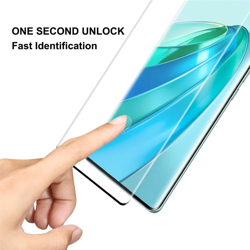 ENKAY HAT PRINCE For Honor X9a 5G / Magic5 Lite 5G Tempered Glass 3D Curved Side Glue Phone Screen Film Support Fingerprint Unlock - 3