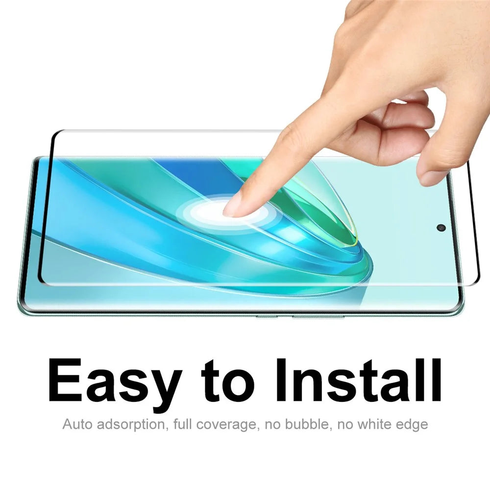 ENKAY HAT PRINCE For Honor X9a 5G / Magic5 Lite 5G Tempered Glass 3D Curved Side Glue Phone Screen Film Support Fingerprint Unlock - 5