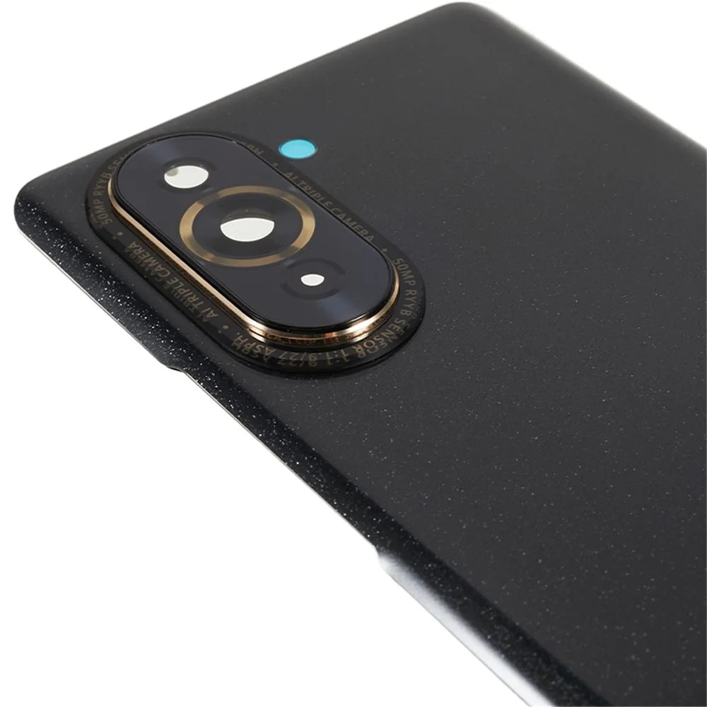 For Huawei nova 10 4G Back Battery Housing Cover with Camera Ring Lens Cover Spare Part (without Logo) - Black - 4