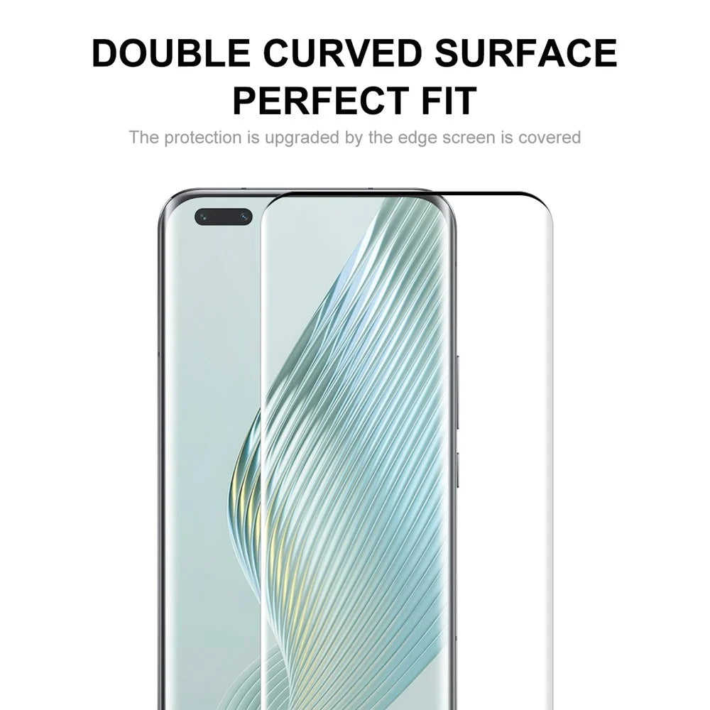 ENKAY HAT PRINCE for Honor Magic5 Pro 3D Curved Screen Protector Hot Bending Tempered Glass Film Support Fingerprint Unlock - 2