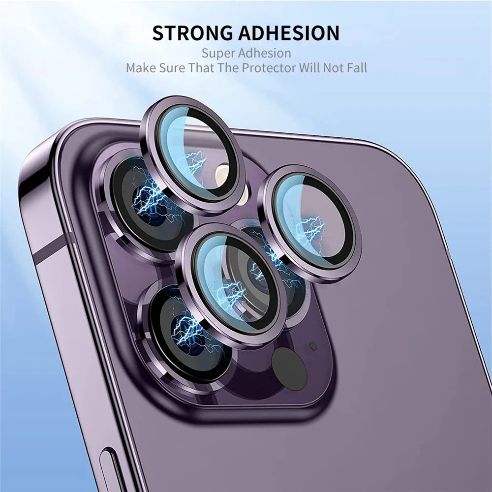 ENKAY HAT PRINCE 3Pcs / Set For iPhone 14 Pro / 14 Pro Max Crystal Clear Camera Lens Protector Tempered Glass Lens Film - Dark Purple - 2
