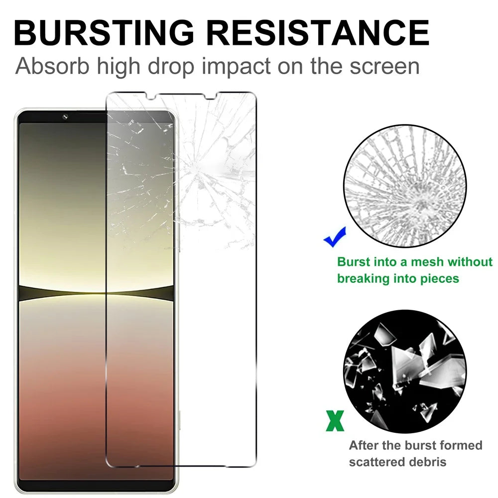 For Sony Xperia 1 V Anti-explosion Screen Protector 2.5D Arc Edge HD Clear Tempered Glass Film - 4